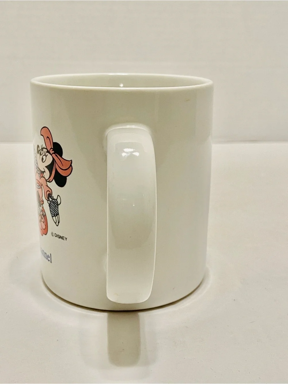 Vintage Disney Channel Coffee Mug Mickey & Minney Mouse 80s Garb Ceramic Cup